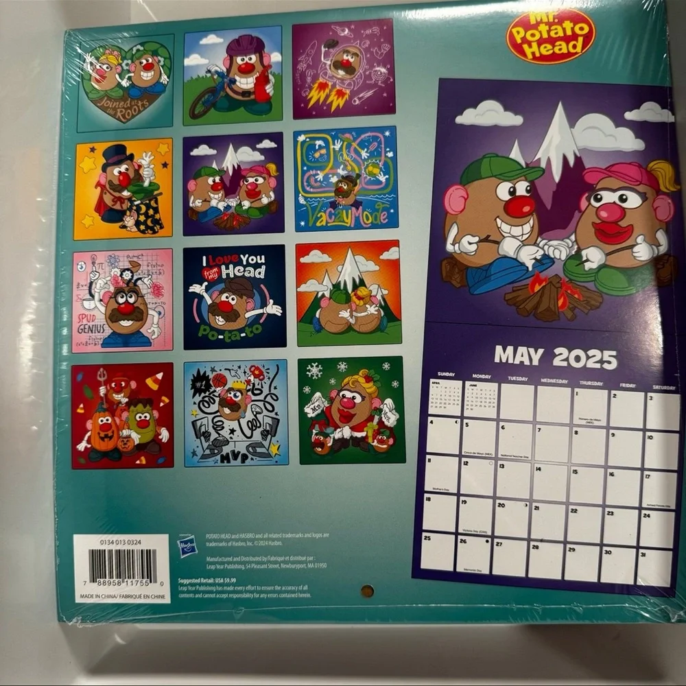 Mr. Potato Head - 16 Month 2025 Wall Calendar